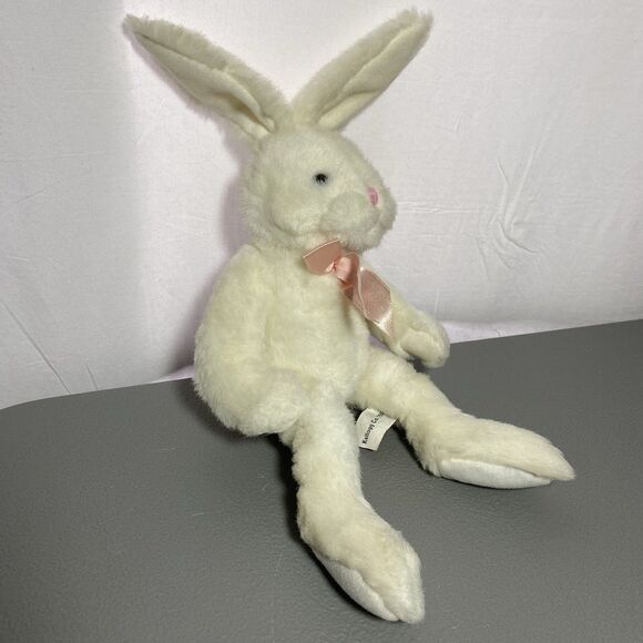 Kellogg Co. 1997 Plush Bunny 15" Rabbit White Pink Ribbon Stuffed Animal - Picture 5 of 8